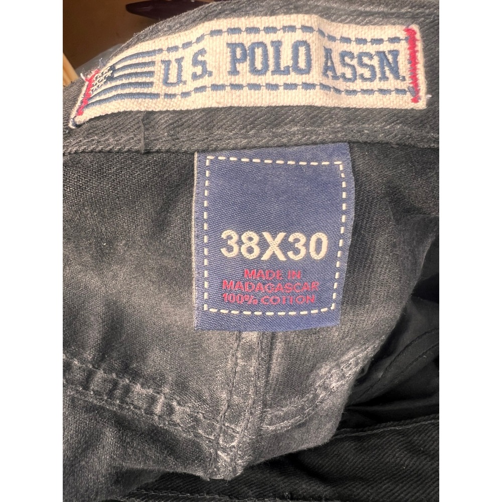 US Polo Assn Mens Black Denim Carpenter‎ Jeans Size 38x30 Authentic Styling - Picture 4 of 4